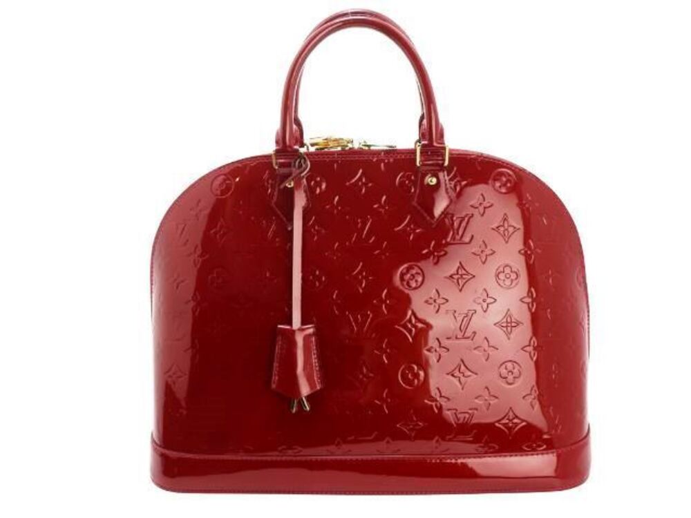 LOUIS VUITTON Alma Vernis Pomme d Amour Bag